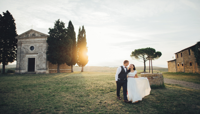 wedding ceremony in tuscany